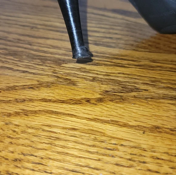 Louis Vuitton Black Genuine Leather Logo Peep Toe Sandal Shoes Pumps Heels - Picture 12 of 16